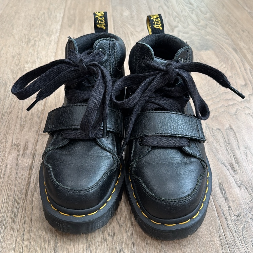Dr. Martens Black Leather Moto Boots - Picture 3 of 9